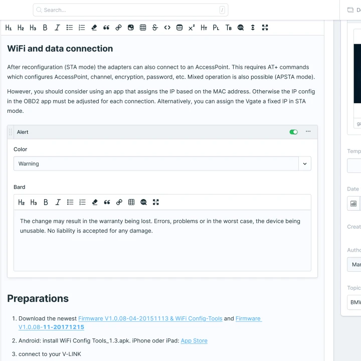 Statamic Backend Blog Post